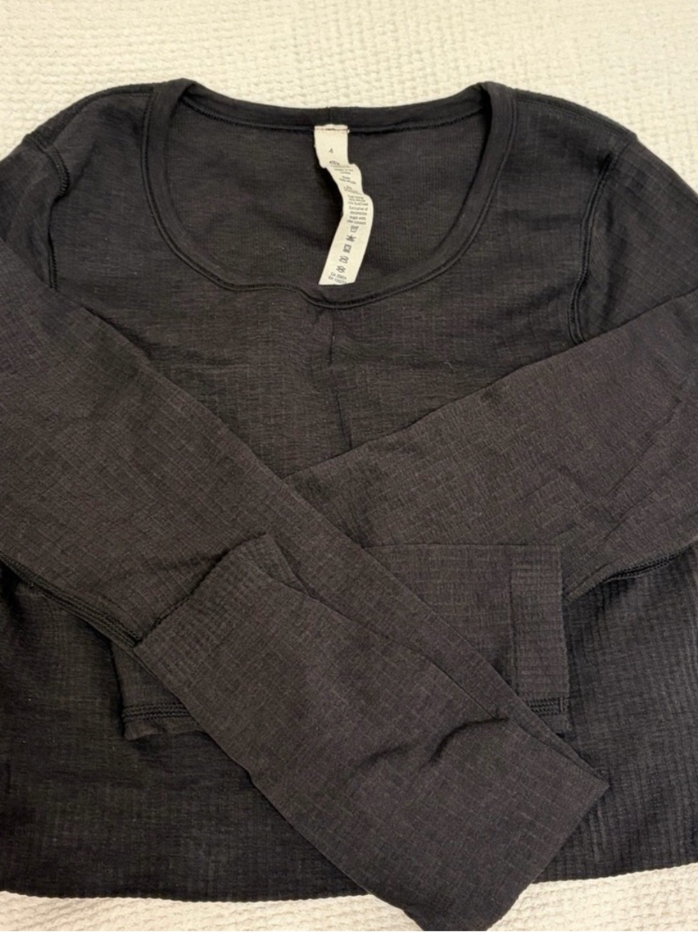 Lululemon Ebb to Street Long Sleeve (Black) Size 4
